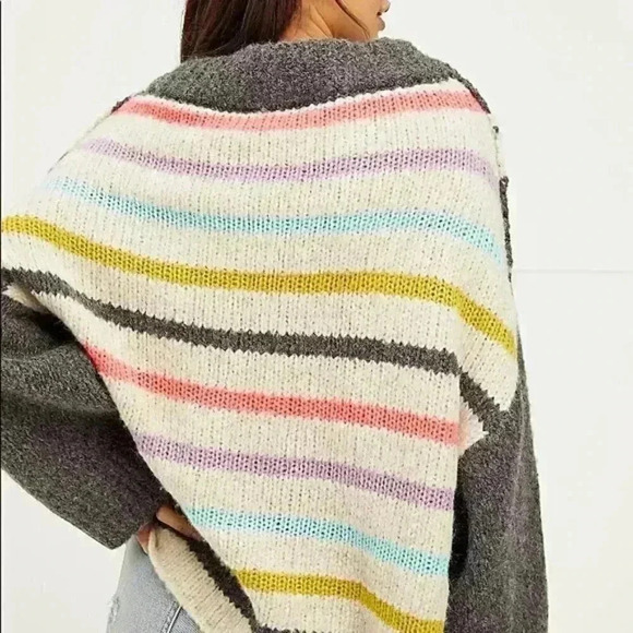 Free People New Nordic Stripe Pullover Sweater - Picture 5 of 8